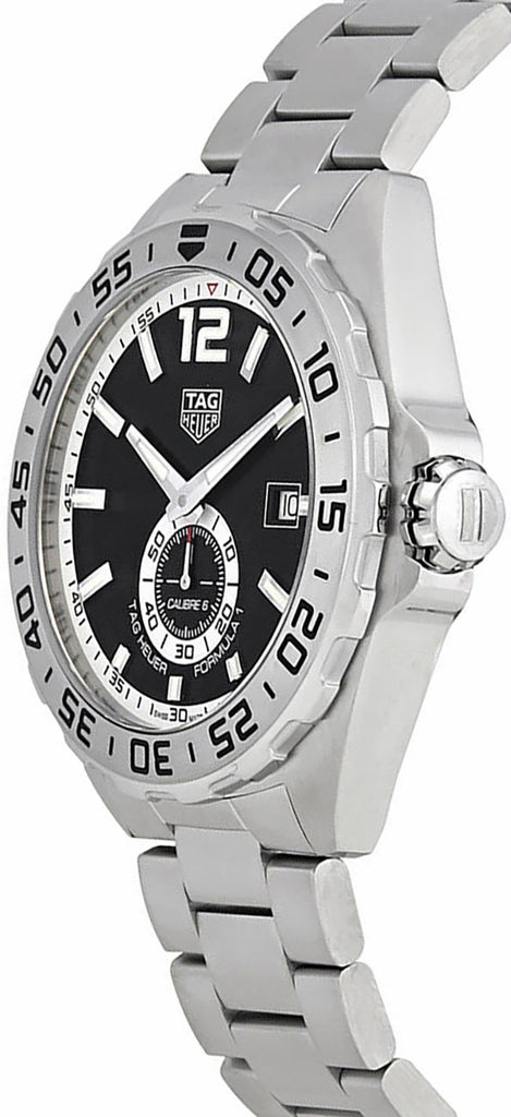 Tag Heuer Formula 1 Automatic Black Dial Silver Steel Strap Watch for Men - WAZ2012.BA0842
