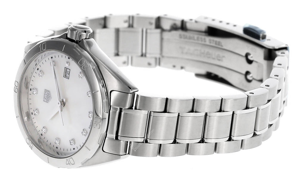 Tag Heuer Formula 1 Diamonds Mother Of Pearl White Dial Silver Steel Strap Watch for Women - WBJ1419.BA0664