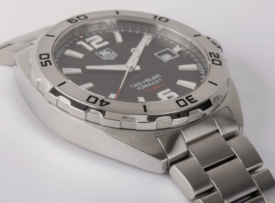 Tag Heuer Formula 1 Automatic 41mm Black Dial Silver Steel Strap Watch for Men - WAZ2113.BA0875