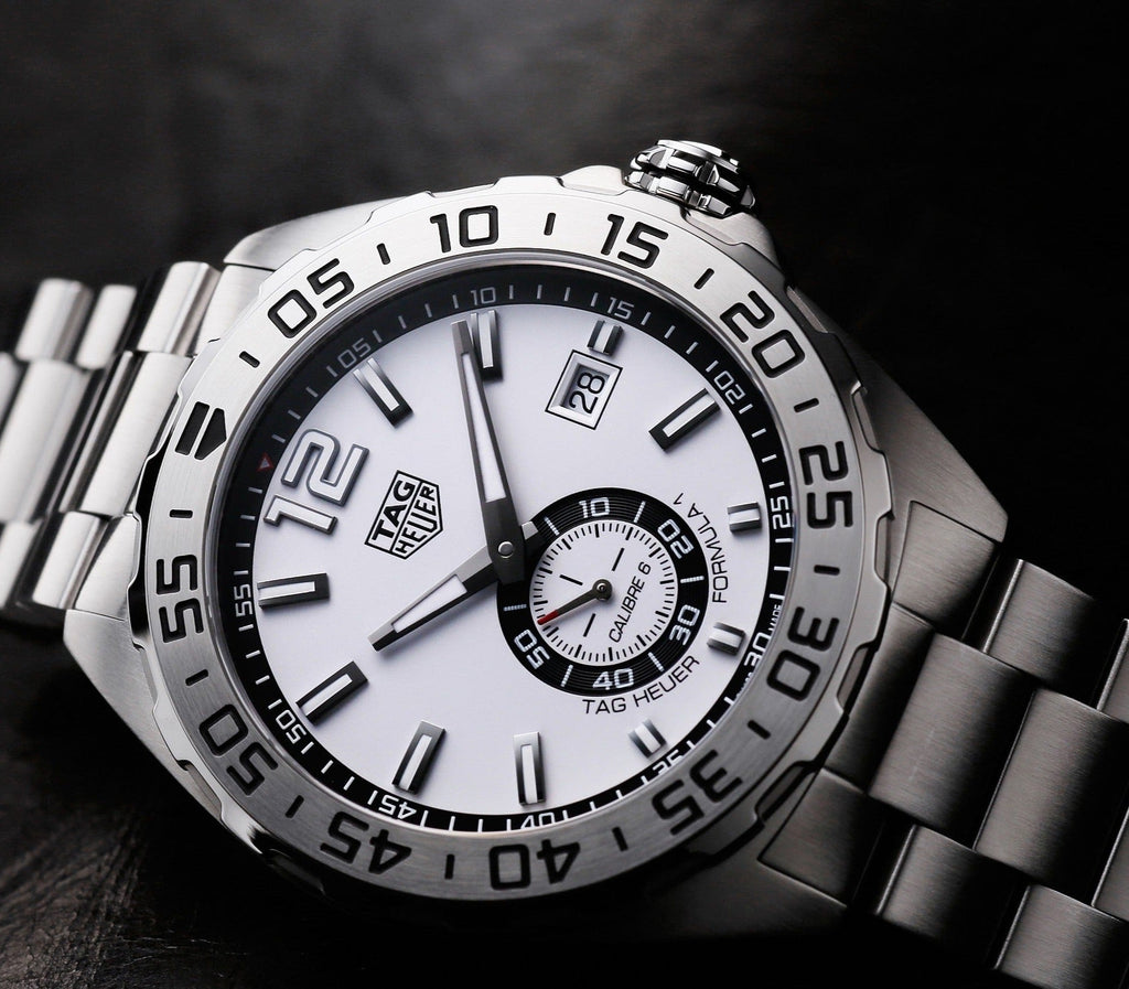 Tag Heuer Formula 1 Automatic 43mm White Dial Silver Steel Strap Watch for Men - WAZ2013.BA0842