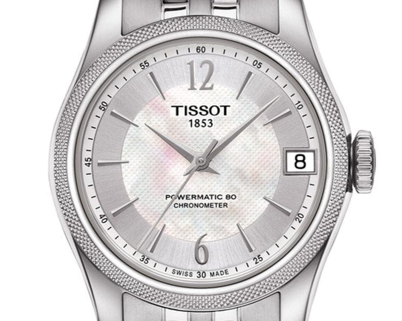 Tissot Ballade Powermatic 80 Automatic Mother of Pearl Dial Silver Steel Strap Watch For Women - T108.208.11.117.00