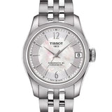 Tissot Ballade Powermatic 80 Automatic Mother of Pearl Dial Silver Steel Strap Watch For Women - T108.208.11.117.00