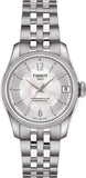 Tissot Ballade Powermatic 80 Automatic Mother of Pearl Dial Silver Steel Strap Watch For Women - T108.208.11.117.00