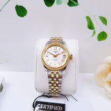 Tissot Ballade Powermatic 80 Mother of Pearl Silver Dial Two Tone Steel Strap Watch For Women - T108.208.22.117.00