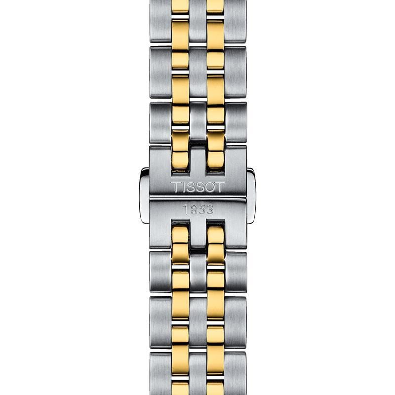 Tissot Ballade Powermatic 80 Mother of Pearl Silver Dial Two Tone Steel Strap Watch For Women - T108.208.22.117.00