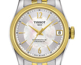 Tissot Ballade Powermatic 80 Mother of Pearl Silver Dial Two Tone Steel Strap Watch For Women - T108.208.22.117.00
