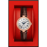 Tissot Bellissima Automatic Silver Dial Brown Leather Strap Watch For Women - T126.207.36.013.00