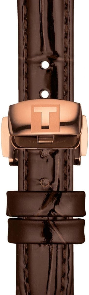 Tissot Bellissima Automatic Silver Dial Brown Leather Strap Watch For Women - T126.207.36.013.00