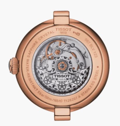 Tissot Bellissima Automatic Silver Dial Brown Leather Strap Watch For Women - T126.207.36.013.00