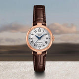 Tissot Bellissima Automatic Silver Dial Brown Leather Strap Watch For Women - T126.207.36.013.00