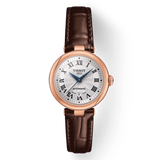 Tissot Bellissima Automatic Silver Dial Brown Leather Strap Watch For Women - T126.207.36.013.00