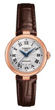 Tissot Bellissima Automatic Silver Dial Brown Leather Strap Watch For Women - T126.207.36.013.00