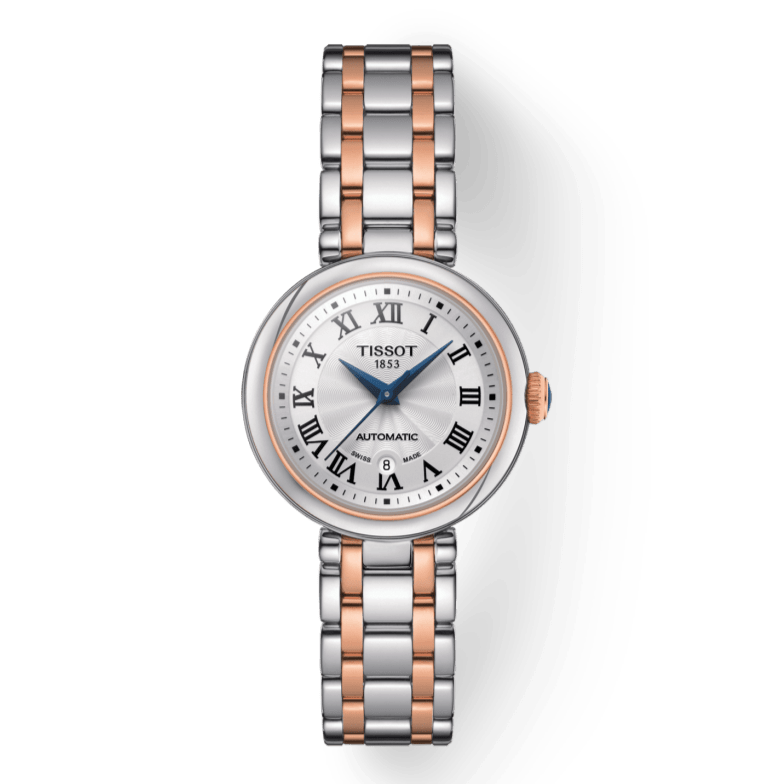 Tissot Bellissima Automatic Silver Dial Two Tone Steel Strap Watch For Women - T126.207.22.013.00