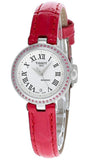 Tissot Bellissima Small Lady Diamonds Mother of Pearl Dial Red Leather Strap Watch For Women - T126.010.66.113.00