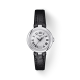 Tissot Bellissima Small Lady Silver Dial Black Leather Strap Watch For Women - T126.010.16.013.00