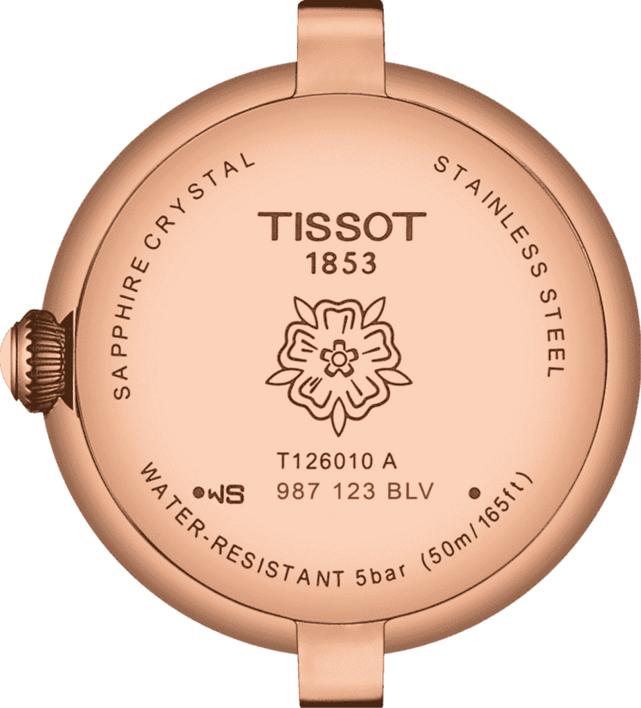 Tissot Bellissima Small Lady White Dial Brown Leather Strap Watch For Women - T126.010.36.013.00