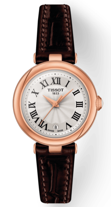 Tissot Bellissima Small Lady White Dial Brown Leather Strap Watch For Women - T126.010.36.013.00