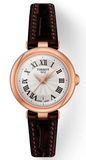 Tissot Bellissima Small Lady White Dial Brown Leather Strap Watch For Women - T126.010.36.013.00