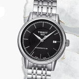 Tissot Carson Automatic Black Dial Silver Steel Strap Watch For Women - T085.207.11.051.00