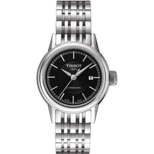 Tissot Carson Automatic Black Dial Silver Steel Strap Watch For Women - T085.207.11.051.00
