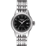 Tissot Carson Automatic Black Dial Silver Steel Strap Watch For Women - T085.207.11.051.00