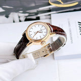 Tissot Carson Automatic White Dial Brown Leather Strap Watch For Women - T085.207.36.011.00