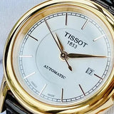 Tissot Carson Automatic White Dial Brown Leather Strap Watch For Women - T085.207.36.011.00