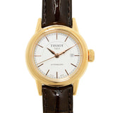 Tissot Carson Automatic White Dial Brown Leather Strap Watch For Women - T085.207.36.011.00