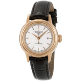 Tissot Carson Automatic White Dial Brown Leather Strap Watch For Women - T085.207.36.011.00