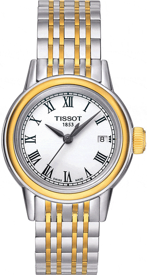 Tissot Carson Lady White Dial Two Tone Steel Strap Watch For Women - T085.210.22.013.00