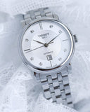 Tissot Carson Premium Automatic Lady Diamonds Silver Dial Silver Steel Strap Watch for Women - T122.207.11.036.00