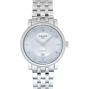 Tissot Carson Premium Automatic Lady Diamonds Silver Dial Silver Steel Strap Watch for Women - T122.207.11.036.00