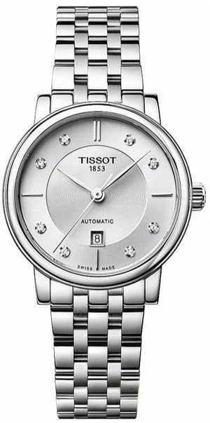 Tissot Carson Premium Automatic Lady Diamonds Silver Dial Silver Steel Strap Watch for Women - T122.207.11.036.00