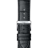 Tissot Carson Premium Automatic Lady Silver Dial Black Leather Strap Watch for Women - T122.207.16.033.00