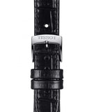 Tissot Carson Premium Automatic Lady Silver Dial Black Leather Strap Watch for Women - T122.207.16.033.00