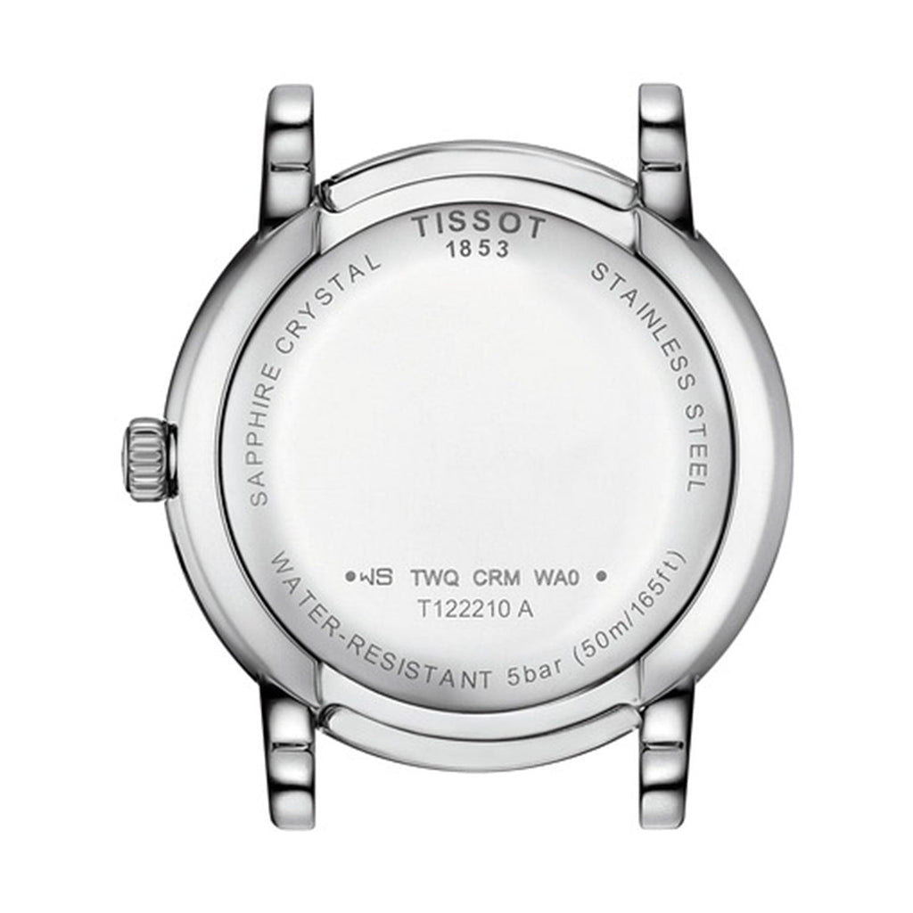 Tissot Carson Premium Lady Mother of Pearl Pink Dial Silver Steel Strap Watch For Women - T122.210.11.159.00