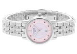 Tissot Carson Premium Lady Mother of Pearl Pink Dial Silver Steel Strap Watch For Women - T122.210.11.159.00