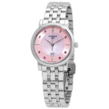 Tissot Carson Premium Lady Mother of Pearl Pink Dial Silver Steel Strap Watch For Women - T122.210.11.159.00