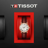 Tissot Carson Premium Lady Silver Dial Brown Leather Strap Watch For Women - T122.210.36.033.00