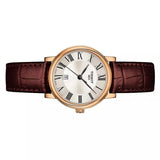 Tissot Carson Premium Lady Silver Dial Brown Leather Strap Watch For Women - T122.210.36.033.00