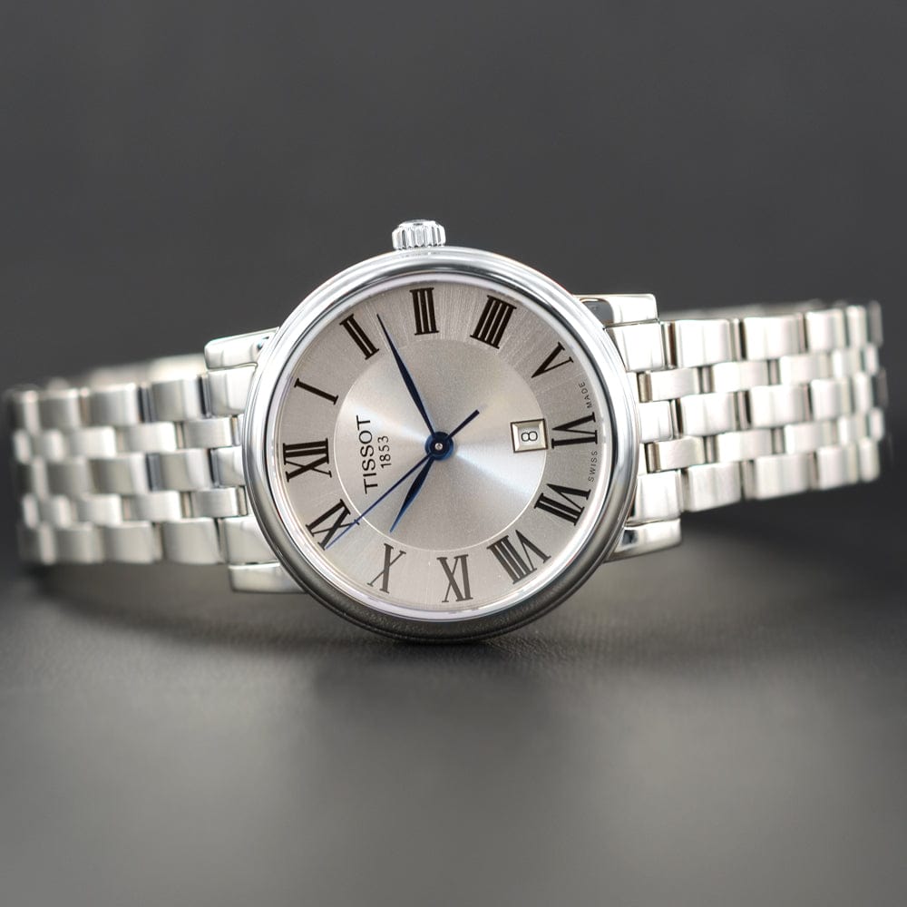 Tissot Carson Premium Lady Silver Dial Silver Steel Strap Watch For Women - T122.210.11.033.00
