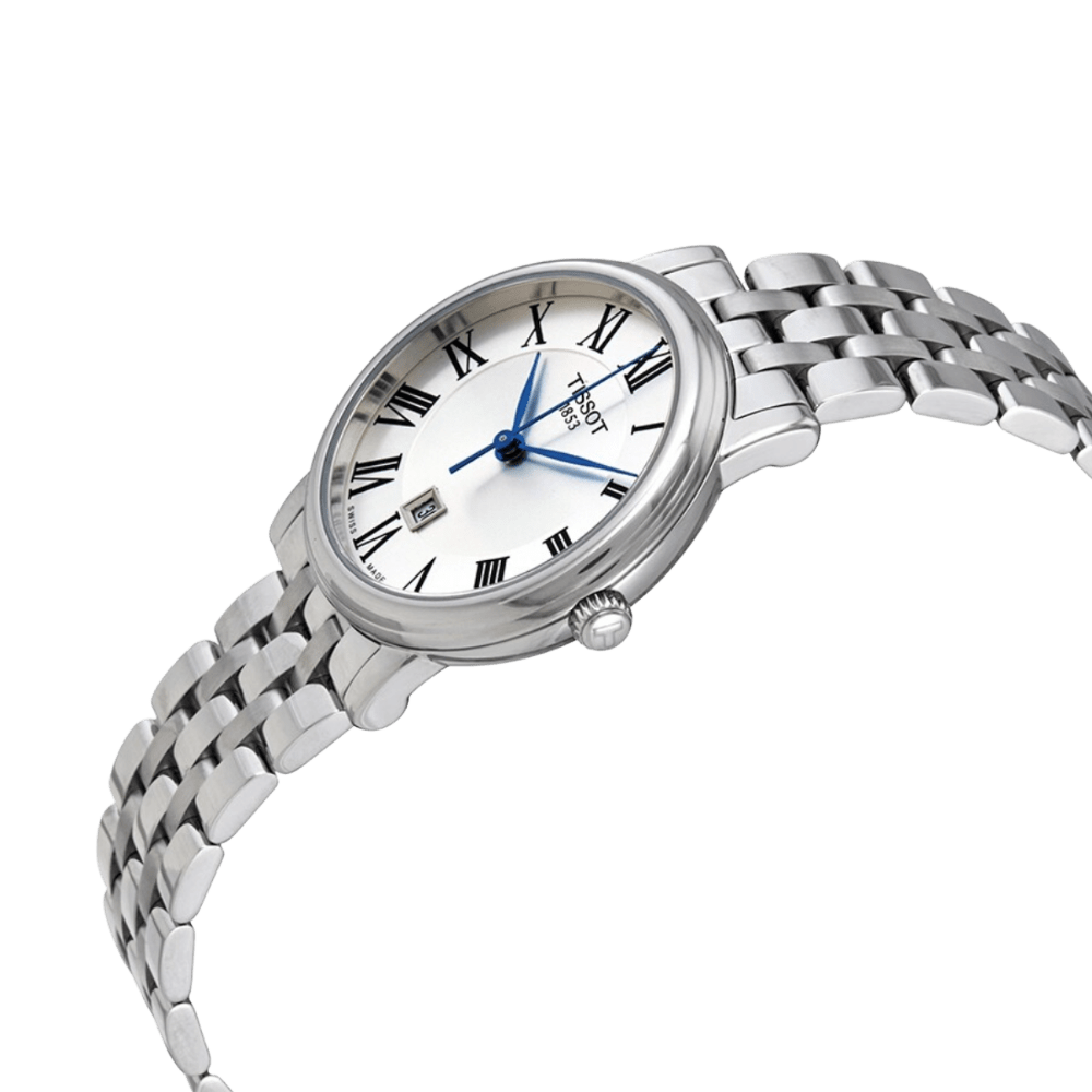 Tissot Carson Premium Lady Silver Dial Silver Steel Strap Watch For Women - T122.210.11.033.00