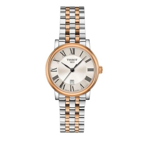 Tissot Carson Premium Lady Silver Dial Two Tone Steel Strap Watch For Women - T122.210.22.033.01