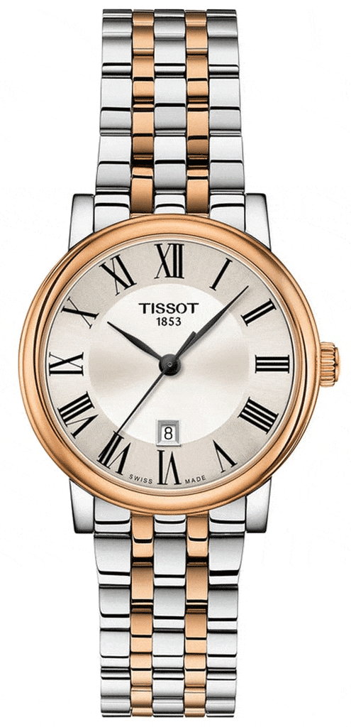 Tissot Carson Premium Lady Silver Dial Two Tone Steel Strap Watch For Women - T122.210.22.033.01