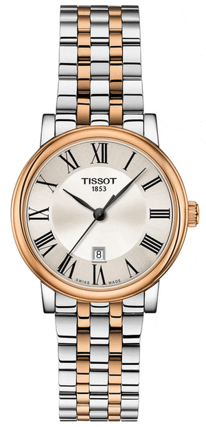 Tissot Carson Premium Lady Silver Dial Two Tone Steel Strap Watch For Women - T122.210.22.033.01