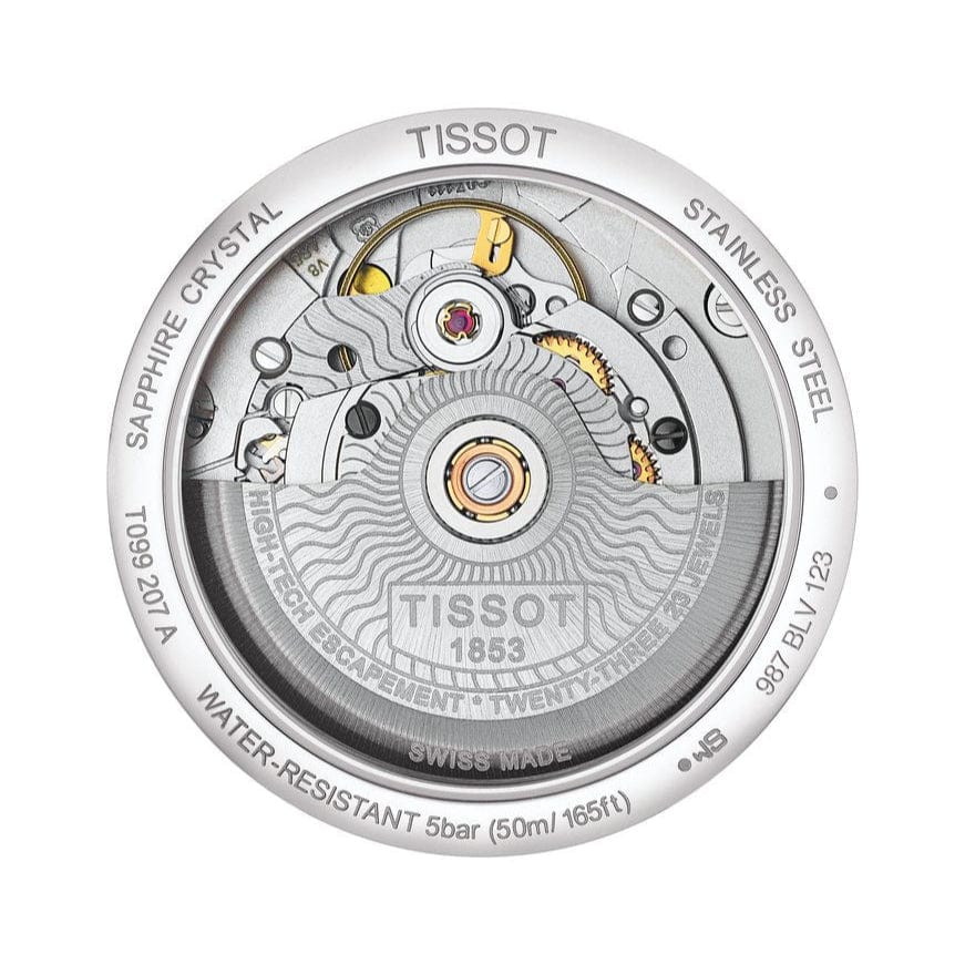 Tissot Chemin Des Tourelles Powermatic 80 Lady Blue Dial Blue Leather Strap Watch For Women - T099.207.16.047.00