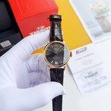 Tissot Chemin Des Tourelles Powermatic 80 Lady Brown Dial Brown Leather Strap Watch For Women - T099.207.36.447.00