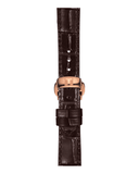 Tissot Chemin Des Tourelles Powermatic 80 Lady Brown Dial Brown Leather Strap Watch For Women - T099.207.36.447.00