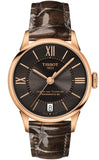 Tissot Chemin Des Tourelles Powermatic 80 Lady Brown Dial Brown Leather Strap Watch For Women - T099.207.36.448.00