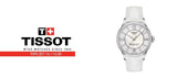 Tissot Chemin Des Tourelles Powermatic 80 Lady White Dial White Leather Strap Watch For Women - T099.207.16.116.00